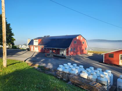 Store entrance and sign